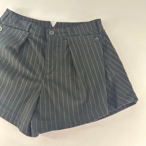 Free People Shorts Brown Size 4 Button Pinstripe Mini Shorts - Picture 5 of 11